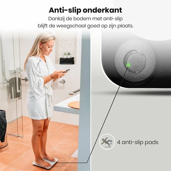 Formilo - Personenweegschaal Met Lichaamsanalyse - Met App - Digitaal - Wit 7 Formilo - Personenweegschaal Met Lichaamsanalyse - Met App - Digitaal - Wit - Afbeelding 5