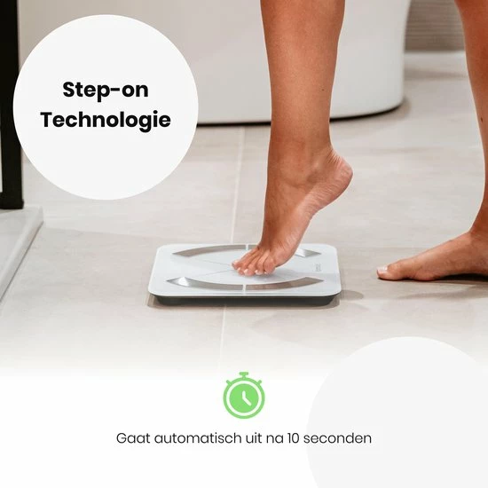 Formilo - Personenweegschaal Met Lichaamsanalyse - Met App - Digitaal - Wit 8 Formilo - Personenweegschaal Met Lichaamsanalyse - Met App - Digitaal - Wit - Afbeelding 6