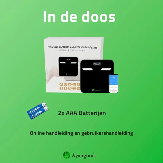 Ayangoods Slimme Weegschaal ? Personenweegschaal Beste Koop ? 12x Lichaamsanalyse O.a. Vetpercentage, BMI - Met App ? Digitale Weegschaal Personen ? Weegschaal Analoog ? Sport Weegschaal ? Fitness Weegschaal 10 Ayangoods Slimme Weegschaal ? Personenweegschaal Beste Koop ? 12x Lichaamsanalyse O.a. Vetpercentage, BMI - Met App ? Digitale Weegschaal Personen ? Weegschaal Analoog ? Sport Weegschaal ? Fitness Weegschaal - Afbeelding 8