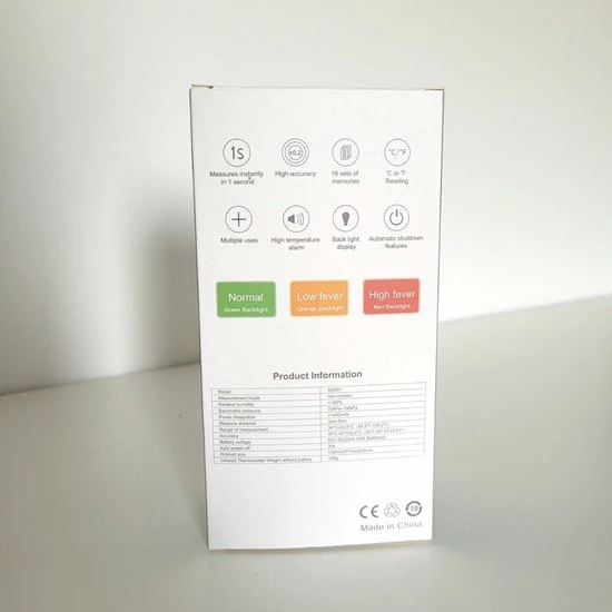 By Cee Cee Koortsthermometer Infrarood- Thermometer Lichaam En Voorhoofd - Contactloze En Digitale Thermometer - Voor Volwassenen En Kinderen 9 By Cee Cee Koortsthermometer Infrarood- Thermometer Lichaam En Voorhoofd - Contactloze En Digitale Thermometer - Voor Volwassenen En Kinderen - Afbeelding 7