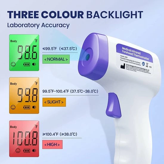 By Cee Cee Koortsthermometer Infrarood- Thermometer Lichaam En Voorhoofd - Contactloze En Digitale Thermometer - Voor Volwassenen En Kinderen 10 By Cee Cee Koortsthermometer Infrarood- Thermometer Lichaam En Voorhoofd - Contactloze En Digitale Thermometer - Voor Volwassenen En Kinderen - Afbeelding 8