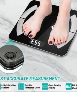 Alizendeh Bluetooth Personenweegschaal - Met Zeer Volledige Lichaamsanalyse Met Vetpercentage ? Inclusief Analyse App ? Zwart 11 Alizendeh Bluetooth Personenweegschaal - Met Zeer Volledige Lichaamsanalyse Met Vetpercentage ? Inclusief Analyse App ? Zwart -Yunmai Shop 550x550 525