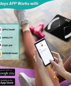 Alizendeh Bluetooth Personenweegschaal - Met Zeer Volledige Lichaamsanalyse Met Vetpercentage ? Inclusief Analyse App ? Zwart 12 Alizendeh Bluetooth Personenweegschaal - Met Zeer Volledige Lichaamsanalyse Met Vetpercentage ? Inclusief Analyse App ? Zwart -Yunmai Shop 550x550 526