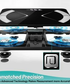 Alizendeh Bluetooth Personenweegschaal - Met Zeer Volledige Lichaamsanalyse Met Vetpercentage ? Inclusief Analyse App ? Zwart 13 Alizendeh Bluetooth Personenweegschaal - Met Zeer Volledige Lichaamsanalyse Met Vetpercentage ? Inclusief Analyse App ? Zwart -Yunmai Shop 550x550 527