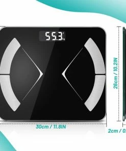 Alizendeh Bluetooth Personenweegschaal - Met Zeer Volledige Lichaamsanalyse Met Vetpercentage ? Inclusief Analyse App ? Zwart 15 Alizendeh Bluetooth Personenweegschaal - Met Zeer Volledige Lichaamsanalyse Met Vetpercentage ? Inclusief Analyse App ? Zwart -Yunmai Shop 550x550 529