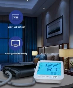 Alphamed U81D Bloeddrukmeter Bovenarm - Hartslagmeting - Geheugenfunctie - 22 42 Cm Manchet - Wit -Yunmai Shop 550x550 568