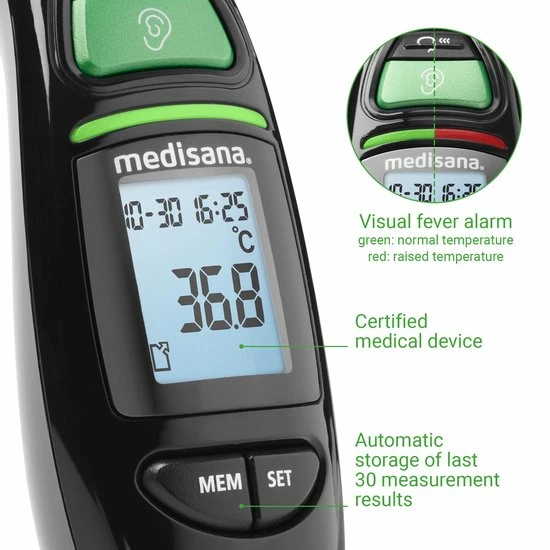Medisana TM 750 Black Multifunctionele Infrarood Thermometer 9 Medisana TM 750 Black Multifunctionele Infrarood Thermometer - Afbeelding 7