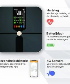 Robi Products Robi S9 Personenweegschaal Met Lichaamsanalyse - Zwart 16 Robi Products Robi S9 Personenweegschaal Met Lichaamsanalyse - Zwart -Yunmai Shop 550x550 62