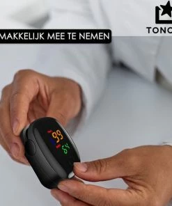 Nola & Coco Professionele Zwarte Saturatiemeter + Tonova Pen - CE Gecertificeerd - Digitale Hartslagmeter - Zuurstofmeter Vinger -Pulse Oximeter - LED Display - Vingertop Hartslag Meten - Gezondheid -Yunmai Shop 550x550 623