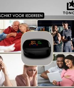 Nola & Coco Professionele Zwarte Saturatiemeter + Tonova Pen - CE Gecertificeerd - Digitale Hartslagmeter - Zuurstofmeter Vinger -Pulse Oximeter - LED Display - Vingertop Hartslag Meten - Gezondheid -Yunmai Shop 550x550 624
