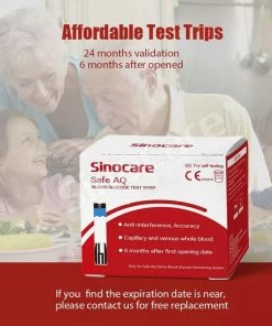 Sinocare Safe AQ Smart - Glucosemeter Kit ? Bloedsuiker Tester ? Inclusief 100 Test Strips En 100 Lancetten -Yunmai Shop 550x550 650