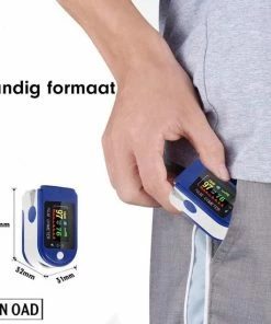 Merkloos Zuurstof- Hartslagmeter - Saturatiemeter - Blauw Wit -Yunmai Shop 550x550 730