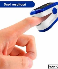Merkloos Zuurstof- Hartslagmeter - Saturatiemeter - Blauw Wit -Yunmai Shop 550x550 732