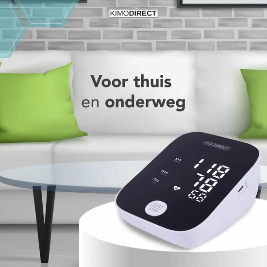 KIMO DIRECT Bloeddrukmeter - Automatisch - Bloeddrukmeter Bovenarm - Hartslagmeter - Nauwkeurige Meting - Groot Scherm 9 KIMO DIRECT Bloeddrukmeter - Automatisch - Bloeddrukmeter Bovenarm - Hartslagmeter - Nauwkeurige Meting - Groot Scherm - Afbeelding 7