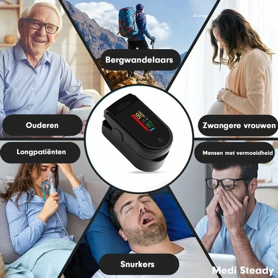 Medi Steady? Saturatiemeter - Zwart - Oximeter - Zuurstofmeter - Saturatiemeter Zuurstofmeter Vinger - Zuurstofmeter Met Hartslagmeter - Saturatiemeter Met Hartslagmeter - Saturatiemeter Best Getest - Saturatie - Saturatiemeters -Inclusief Batterijen 5 Medi Steady? Saturatiemeter - Zwart - Oximeter - Zuurstofmeter - Saturatiemeter Zuurstofmeter Vinger - Zuurstofmeter Met Hartslagmeter - Saturatiemeter Met Hartslagmeter - Saturatiemeter Best Getest - Saturatie - Saturatiemeters -Inclusief Batterijen - Afbeelding 3