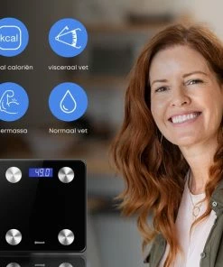 No Peak Personen Weegschaal Zwart Met App - Weegschaal - Personenweegschaal Digitaal - Weegschaal Personenweegschaal -Yunmai Shop 550x550 923