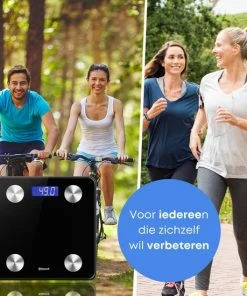 No Peak Personen Weegschaal Zwart Met App - Weegschaal - Personenweegschaal Digitaal - Weegschaal Personenweegschaal -Yunmai Shop 550x550 925