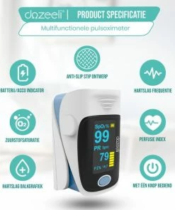 Dozeeli? Saturatiemeter Zuurstofmeter Vinger - Oximeter - FAGG Medische Kwalificatie En Inspectie + CE - NL Handleiding - Opberghoes Koord + Panasonic Batteijen - Blauw 11 Dozeeli? Saturatiemeter Zuurstofmeter Vinger - Oximeter - FAGG Medische Kwalificatie En Inspectie + CE - NL Handleiding - Opberghoes Koord + Panasonic Batteijen - Blauw -Yunmai Shop 550x550 929