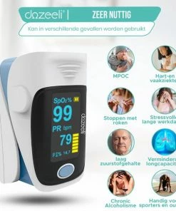 Dozeeli? Saturatiemeter Zuurstofmeter Vinger - Oximeter - FAGG Medische Kwalificatie En Inspectie + CE - NL Handleiding - Opberghoes Koord + Panasonic Batteijen - Blauw 13 Dozeeli? Saturatiemeter Zuurstofmeter Vinger - Oximeter - FAGG Medische Kwalificatie En Inspectie + CE - NL Handleiding - Opberghoes Koord + Panasonic Batteijen - Blauw -Yunmai Shop 550x550 931