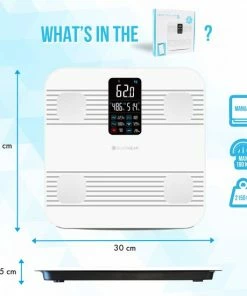 Silvergear Premium Slimme Weegschaal Met Hartslagmeter ? 17x Lichaamsanalyse Metingen - Gratis App - Wit 19 Silvergear Premium Slimme Weegschaal Met Hartslagmeter ? 17x Lichaamsanalyse Metingen - Gratis App - Wit -Yunmai Shop 550x550 98