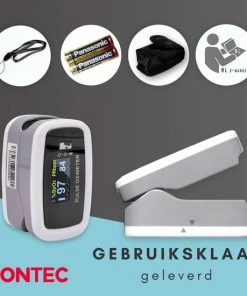 Contec CMS50D1 - Saturatiemeter - Pulse Oximeter - Zuurstofmeter Vinger - Gebruiksklaar Geleverd -Yunmai Shop 550x550 980
