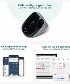 New2075 ? Saturatiemeter ? Zuurstofmeter Vinger ? Oximeter ? Hartslagmeter ? Gratis App?voor Snurken En Slaap Apnea ? Beter Slapen -Yunmai Shop 550x550 986