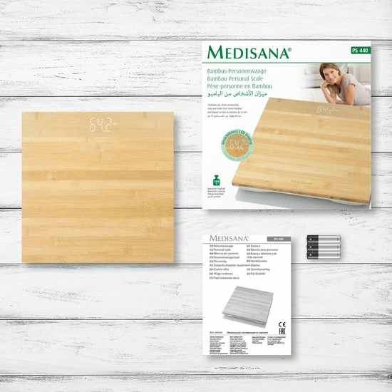 Medisana PS 440 _ Personenweegschaal - Bamboe Licht 9 Medisana PS 440 _ Personenweegschaal - Bamboe Licht - Afbeelding 7