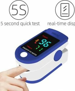 U-Kiss Saturatiemeter - Oximeter Met Hartslagmeter - Incl. Draagkoord - Best Geteste Co2 Meter