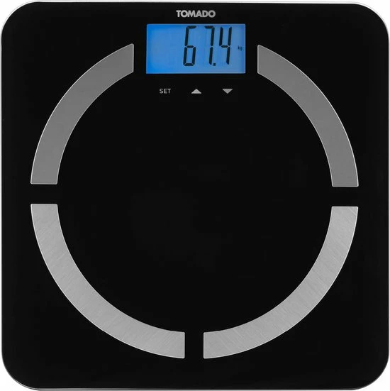 Tomado TBS0401B - Personenweegschaal - Lichaamsanalyse - Geheugen Tot 10 Personen - Weegt Tot 180 KG - Zwart 5 Tomado TBS0401B - Personenweegschaal - Lichaamsanalyse - Geheugen Tot 10 Personen - Weegt Tot 180 KG - Zwart - Afbeelding 3