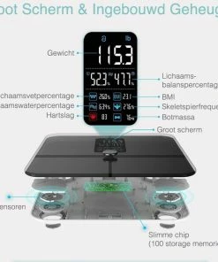 O'dor® Bluetooth Personenweegschaal Met IOS En Android Smart App - Weegschaal Digitale Lichaamsanalyse - Meet Gewicht, Lichaamsvet, Spiermassa, BMI, Botmassa En Vetpercentage -Yunmai Shop 550x555 10