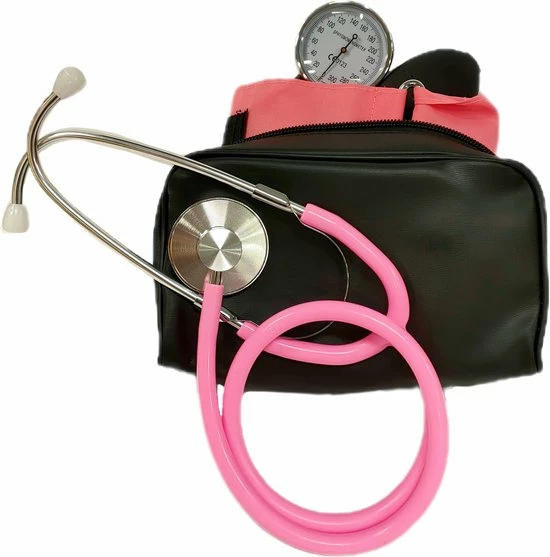 Merkloos Handmatige Bloeddrukmeter Met Stethoscoop Voor Verpleegkundige - Roze - Pink Nurse 4 Merkloos Handmatige Bloeddrukmeter Met Stethoscoop Voor Verpleegkundige - Roze - Pink Nurse - Afbeelding 2