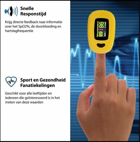 IMDK - Pulse Oximeter ? Saturatie Meter ? Digitale Hartslagmeter ? Zuurstofmeter - Digital Pulse Oximeter ? Zuurstof - Hartslagmeter ? Zuurstof Saturatiemeter ? Hartslag - Bloedzuurstofmeter ? Oximeter ? Vingertop Pulse 6 IMDK - Pulse Oximeter ? Saturatie Meter ? Digitale Hartslagmeter ? Zuurstofmeter - Digital Pulse Oximeter ? Zuurstof - Hartslagmeter ? Zuurstof Saturatiemeter ? Hartslag - Bloedzuurstofmeter ? Oximeter ? Vingertop Pulse - Afbeelding 4