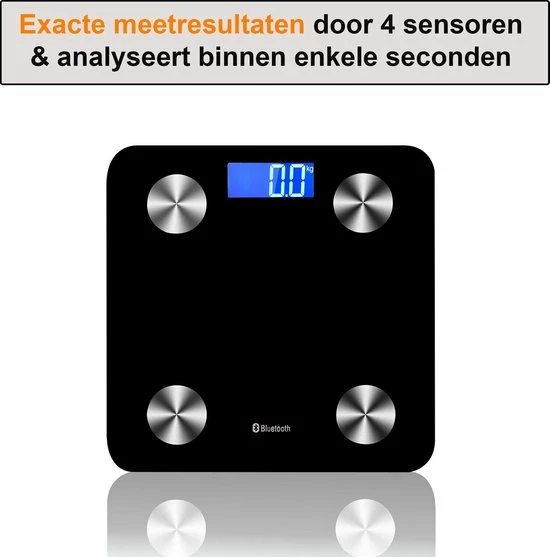 Merkloos Weegschaal Lichaamsanalyse Met 12 Lichaamsmetingen - Personenweegschaal - Digitale Weegschaal Met App Voor Android En IOS - Vetpercentage Meten - BMI Meten - Zwart 12 Merkloos Weegschaal Lichaamsanalyse Met 12 Lichaamsmetingen - Personenweegschaal - Digitale Weegschaal Met App Voor Android En IOS - Vetpercentage Meten - BMI Meten - Zwart - Afbeelding 10