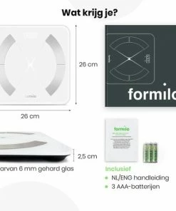 Formilo - Personenweegschaal Met Lichaamsanalyse - Met App - Digitaal - Wit 20 Formilo - Personenweegschaal Met Lichaamsanalyse - Met App - Digitaal - Wit -Yunmai Shop 550x557 5