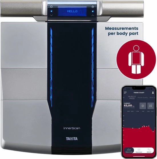 TANITA RD-545HR - Slimme Segmentale Lichaamsanalyse Weegschaal - Professionele Technologie Voor Thuisgebruik 3 TANITA RD-545HR - Slimme Segmentale Lichaamsanalyse Weegschaal - Professionele Technologie Voor Thuisgebruik