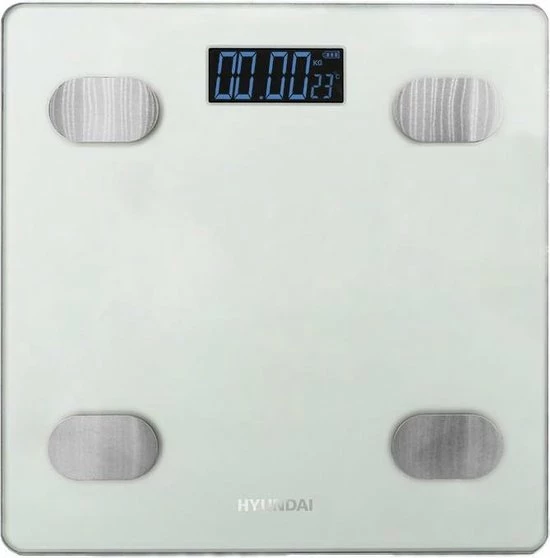 Hyundai - Digitale Personenweegschaal Met Bluetooth En Lichaamsanalyse - Zilver 3 Hyundai - Digitale Personenweegschaal Met Bluetooth En Lichaamsanalyse - Zilver