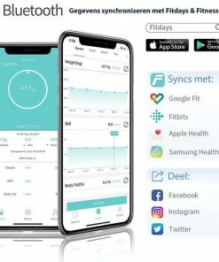 O'dor® Bluetooth Personenweegschaal Met IOS En Android Smart App - Weegschaal Digitale Lichaamsanalyse - Meet Gewicht, Lichaamsvet, Spiermassa, BMI, Botmassa En Vetpercentage -Yunmai Shop 550x559 3