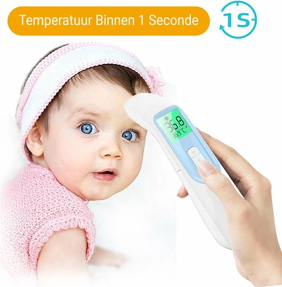 MostEssential Premium Koortsthermometer - Infrarood Thermometer - Thermometer Voorhoofd - Oorthermometer - Contactloos - Koortsthermometer Voor Volwassenen, Kinderen En Baby's - 20D 8 MostEssential Premium Koortsthermometer - Infrarood Thermometer - Thermometer Voorhoofd - Oorthermometer - Contactloos - Koortsthermometer Voor Volwassenen, Kinderen En Baby's - 20D - Afbeelding 6