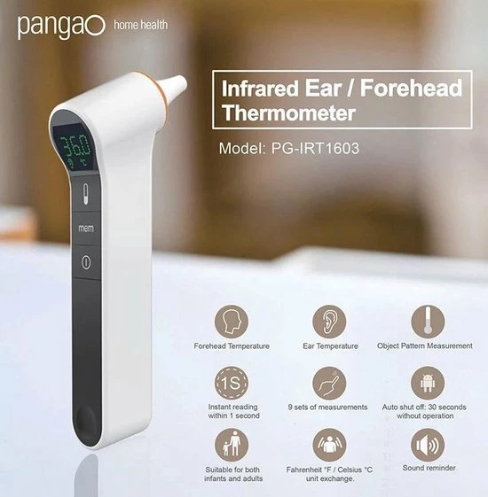 Digitale Thermometer Van Pangao - Infrarood Functie, Voorhoofd En Oor 6 Digitale Thermometer Van Pangao - Infrarood Functie, Voorhoofd En Oor - Afbeelding 4