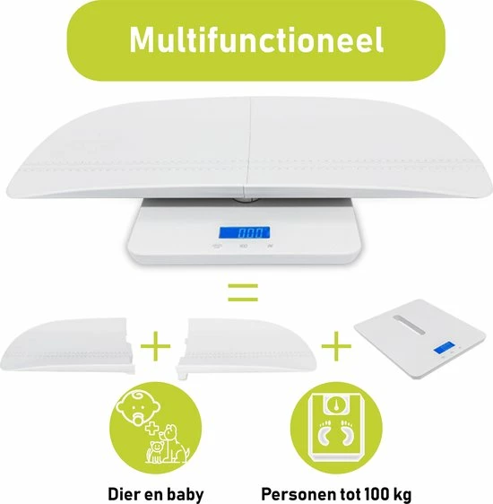 WeighJo - Digitale Weegschaal - Dierenweegschaal -Baby Weegschaal - Tot 100 Kg 5 WeighJo - Digitale Weegschaal - Dierenweegschaal -Baby Weegschaal - Tot 100 Kg - Afbeelding 3