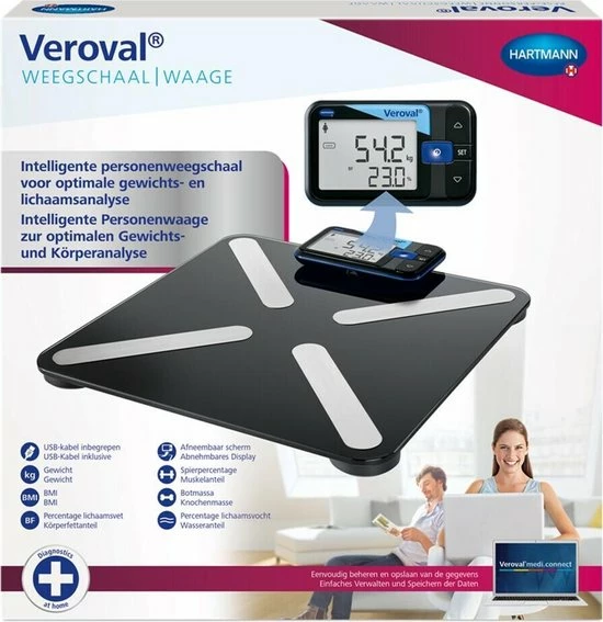 Veroval Personenweegschaal Voor Gewichts- En Lichaamsanalyse 5 Veroval Personenweegschaal Voor Gewichts- En Lichaamsanalyse - Afbeelding 3