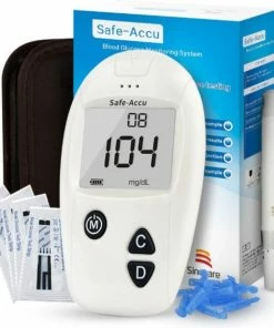 Merkloos Glucosemeter - Bloedsuikermeter - Glucose Meter - Bloedsuikerspiegelmeter - Diabetes Meter - Glucose Monitor - Teststrips - Startpakket