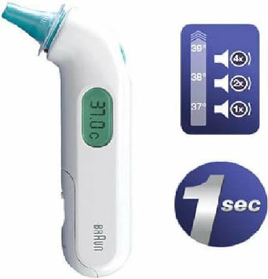 Braun Oorthermometer - Oorthermometer - Thermometer Lichaam - Thermometer Koorts - Braun IRT3030 4 Braun Oorthermometer - Oorthermometer - Thermometer Lichaam - Thermometer Koorts - Braun IRT3030 - Afbeelding 2