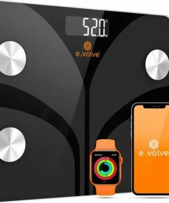 E.volve Slimme Weegschaal - 14x Lichaamsanalyse O.a. Vetpercentage - Digitale Personenweegschaal Met App