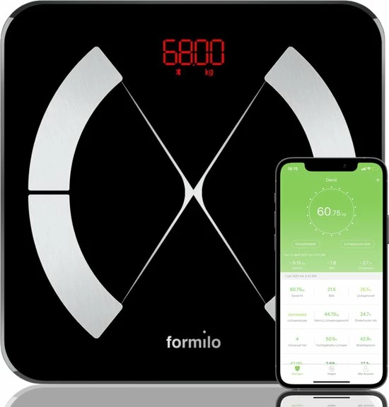 Formilo Personenweegschaal Met Lichaamsanalyse ? Vetpercentage Meter ? App 3 Formilo Personenweegschaal Met Lichaamsanalyse ? Vetpercentage Meter ? App