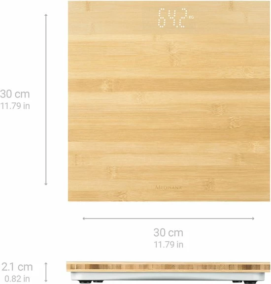 Medisana PS 440 _ Personenweegschaal - Bamboe Licht 6 Medisana PS 440 _ Personenweegschaal - Bamboe Licht - Afbeelding 4