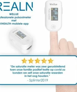 RealN WELLUE Professionele Saturatiemeter Met VIHEALTH-App - Oximeter - Hartslagmeter - Zuurstofmeter Vinger - Pulse Oximeter - Led Scherm - Wit 21 RealN WELLUE Professionele Saturatiemeter Met VIHEALTH-App - Oximeter - Hartslagmeter - Zuurstofmeter Vinger - Pulse Oximeter - Led Scherm - Wit -Yunmai Shop 550x580 3