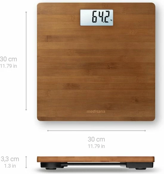 Medisana PS 450 - Personenweegschaal - Bamboe Dark 8 Medisana PS 450 - Personenweegschaal - Bamboe Dark - Afbeelding 6