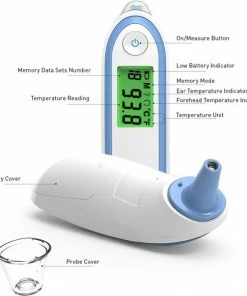 Boxym Infrarood Oorthermometer - Kinderen En Volwassenen - Snelle Meting - Koortsthermometer - Voorhoofd - Grijs -Yunmai Shop 550x581 7