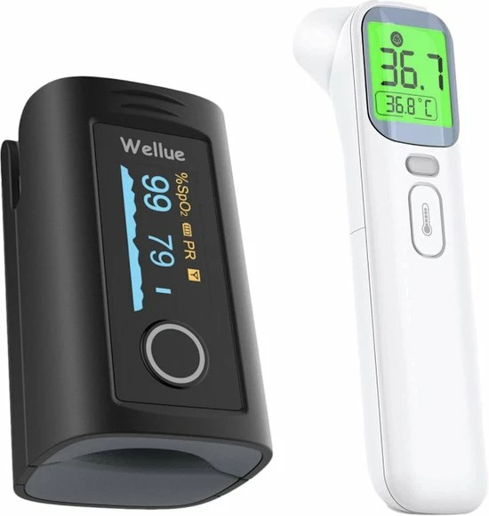 Wellue Thermometer - Thermometer Lichaam - Thermometer Baby - Thermometer Voorhoofd - Thermometer Oor - Koortsthermometer Voor Volwassenen - Bundelvoordeel 3 Wellue Thermometer - Thermometer Lichaam - Thermometer Baby - Thermometer Voorhoofd - Thermometer Oor - Koortsthermometer Voor Volwassenen - Bundelvoordeel